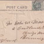 Fiji Islands - 2x1/2 P. Eduard VII. Karte n. ENGLAND Suva - Birmingham 1906