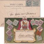 Fiji Islands - 2x1/2 P. Eduard VII. Karte n. ENGLAND Suva - Birmingham 1906