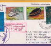 Aitutaki - Lufthansa-Erstflug Sydney/Frankfurt Zuleitungspost 1976/77