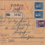 Bayern - 2x20+80 Pfg. Ludwig Paketkarte Aich - Landshut 14.10.18 Nachporto