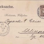 Bayern - 3 Pfg. Wappen Perfin "LA" Drucksachenkarte Donauwörth - Schliersee 1908