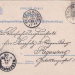 Bayern - 2 Pfg. Wappen Karte/Nachbarortsverkehr Stadtamhof - Regensburg 1906