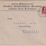 Bayern - Reichertshofen 2 28. DEZ 15 Reserve-K2 Firmenbrief n. Eichstätt