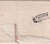 Bayern - Gars Postablage blauer L2 Bischofbrief (handschr.) n. München 1864