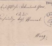 Bayern - Gars Postablage L2 Dienstbrief n. Wang 1888