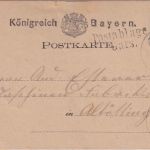 Bayern - Gars Postablage L2 5 Pfg. Wappen Ganzsachenkarte n. Altötting 1876