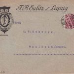 DR - 40 Pfg. Germania Perfin "FBE" illustr. Fitrmenbrief Leipzig - Thalheim 1921