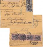 DR - 2x75+4x50 Pfg. Germania Paketkarte Eichstetten - Nürnberg 5.7.20