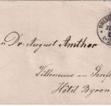 DR - 20 PfgE. Brief i.d. SCHWEIZ Dresden-Altst. 1 - Villeneuve 1877 Anschrift !!