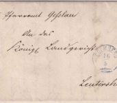 Bayern - Colmberg 16/5 viol. Zier-K1 Dienstbrief n. Leutershausen ca. 1872/73