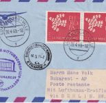 Luxemburg - DDR-Lufthansa Erstflug Berlin/Bukarest Zuleitung Luftpostbrief 1963