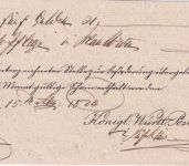 Württemberg - Nürtingen 1824 Postaufgabeschein f. Wertpaket