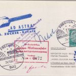 BRD - Frechen 1962 123. Zucker-Rakete Sonderkarte OU "Zucker" u. "Nebel"