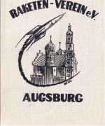 BRD - Raketenpost Königsbrunn Sonderkarte Augsburg + Vignette SST Stuttgart 1961