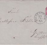 Württemberg - 3 Kr. Ganzsache/Brief Doppeldruck Wertstempel Sulzbach a/M. 1871