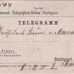Württemberg - K. Württemb. Telegraphen-Station Stuttgart Telegrammumschlag 1867