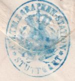 Württemberg - K. Württemb. Telegraphen-Station Stuttgart Telegrammumschlag 1867