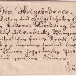 Mecklenburg-Strelitz - Grünow 1677 Botenbrief an den Bürgermeister von Lübeck