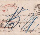 Preussen - Magdeburg 1851 K2 + Ra1 C.No.4 Postvorschußbrief n. Gardelegen