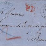 Preussen/Belgien - Trier 6.4.66 K2 Francobrief n. Brüssel - mit Inhalt