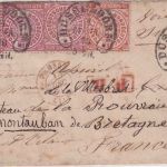 NDP - 3x1+1/2 Gr. gez. Brief n. FRANKREICH Hufeisen Düsseldorf 14.12.1870 !!!!!