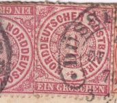 NDP - 3x1+1/2 Gr. gez. Brief n. FRANKREICH Hufeisen Düsseldorf 14.12.1870 !!!!!