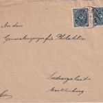 DR-Infla - Aying 17. APR 23 nachv. bay. K2 (Zierstücke) Brief 2x50 M. Posthorn