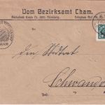 DR-Infla - 60 Pfg. By-Abschied/DR Dienstbrief Cham - Schwandorf 7. JUL 20