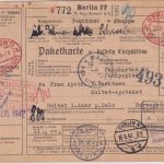 DR - Berlin SW 77 1942 Gebühr bezahlt Paket n. NORWEGEN ü. SCHWEDEN