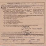 DR - 1 RM+20 Pfg. AH Paketkarte i.d. SCHWEIZ Wien - Basel/postlagernd 5.11.42