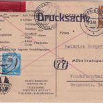 DR - 2x20+3 Pfg. Hindenburg Eil-Drucksachenkarte Baden-Baden - FFM 1941