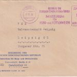 DDR - Berlin 1957 Ministerium f. Berg- u. Hüttenwesen 20 Pfg. AFS/ZKD Brief