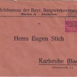 DR-Infla - 100 M. Ziffer Perfin Hammer/Schlägel Dienstbrief München 23.5.23