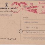 SBZ - Berlin W8 1948 10 Pfg. AFS "Berliner Zeitung" Ortskarte - Text !!