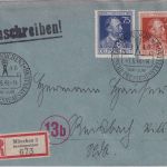 All.Bes. - München Dt. Presseausstellung SST + Sonder-R-Zettel Einschreiben 1948