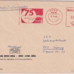 DDR - Jena 1984 15 Pfg. AFS "Carl Zeiss" Wirtschaftsdrucksache n. Leipzig