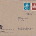DDR/Verw.Post B - 8+12 Pfg. Dienstbrief (Elektroporzellenwerk) Henningsdorf 1955