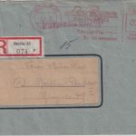 DR - Berlin W35 9.4.45 38 Pfg. AFS "Leo Ross Baumaschinen" Ortseinschreibebrief
