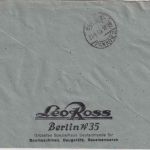 DR - Berlin W35 9.4.45 38 Pfg. AFS "Leo Ross Baumaschinen" Ortseinschreibebrief