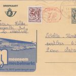 Belgien - 6 Fr. Werbeganzsache+Zusatz Mortsel - Antwerpen 1983