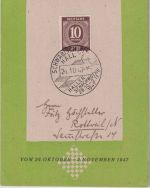 All.Bes. - Schwäbisch Hall 1947 Halle Schachwoche SST/Sonderkarte