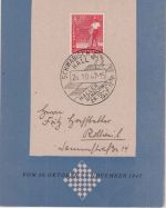 All.Bes. - Schwäbisch Hall 1947 Halle Schachwoche SST/Sonderkarte