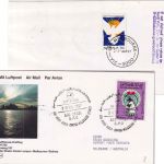 UAE - 2 Dh. Jugend-Schach-WM Luftpostkarte/LH-Erstflug Abu Dhabi/Melborune 1987