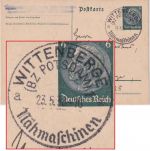 DR - Wittenberge (Bz. Potsdam) a Nähmaschinen Handwerbestempel Ganzsache 1938