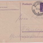 DR - Wittenberge (Bz. Potsdam) 1a Nähmaschinen Handwerbestempel Ganzsache 1942