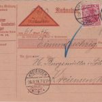 DR - 2x10 Pfg. Germania Perfin "AFZ" Nachnahmekarte Berlin SW68 - Kreiensen 1919