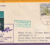 Peru - 6,50/1,90 S. Agrarreform Luftpostbrief/LH-Erstflug Lima - Kingston 1976