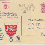 Belgien - 7,50 Fr. Werbeganzsache (Landwein) Antwerpen - Brüssel 1983