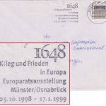 BRD - "1648 Krieg und Frieden" Masch.werbestpl. Briefzentrum 49 (Lienen)