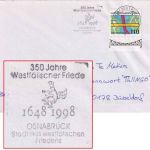 BRD - "350 J. Westfälischer Friede" Masch.werbestpl. Briefzentrum 49 (Osnabrück)